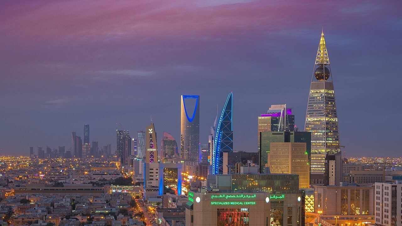 The Riyadh skyline in Saudi Arabia, where Vision 2030 projects are driving demand for foreign workers