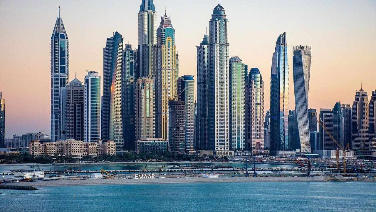 Dubai Marina skyline, a major employment hub in the UAE