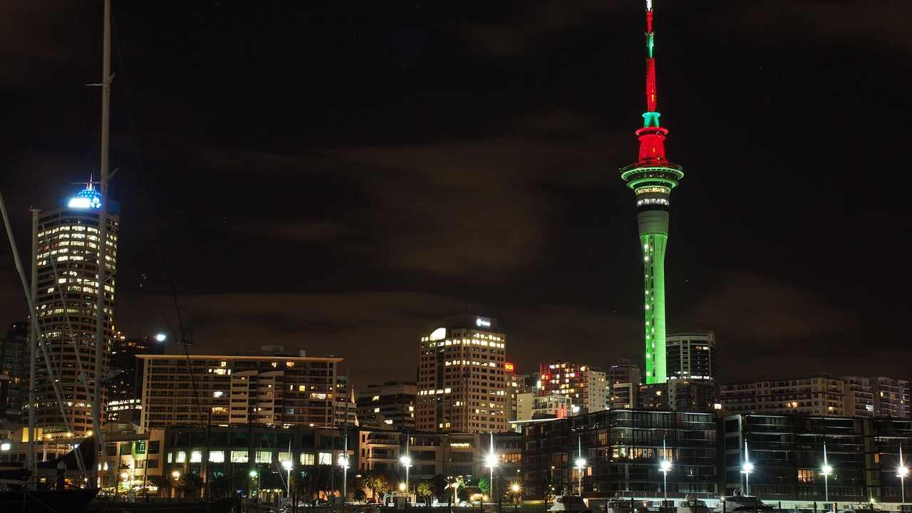 Auckland city skyline and harbour, New Zealand's largest student city for international students